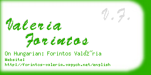 valeria forintos business card